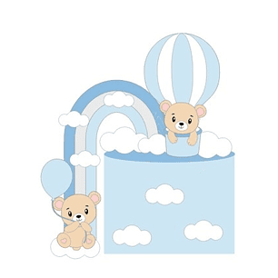 Arquivo Topo de Bolo Ursinhos Balão