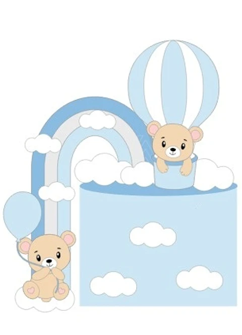 Arquivo Topo de Bolo Ursinhos Balão