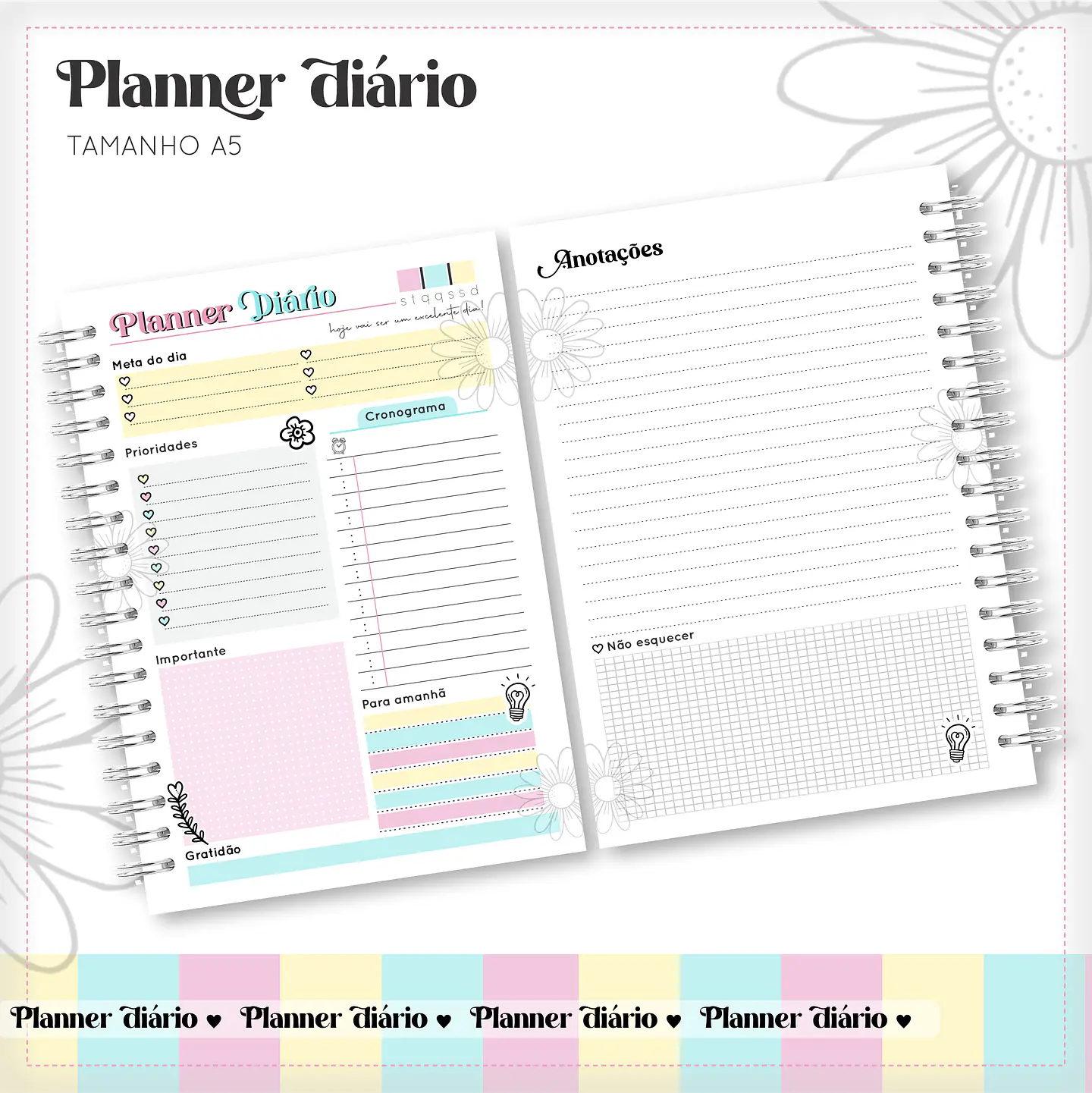 Arquivo Encadernação Planner Diário 5