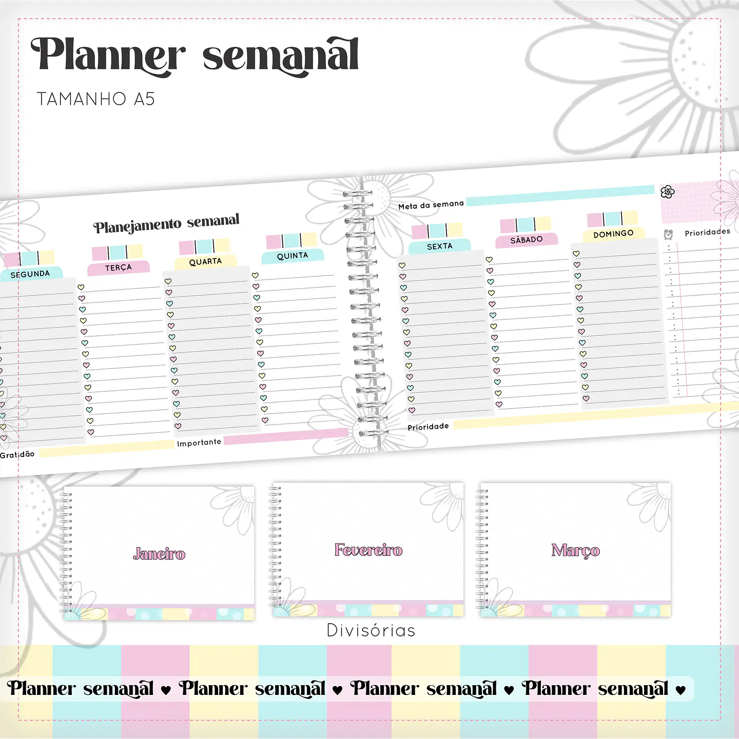 Arquivo Encadernação Planner Semanal 4