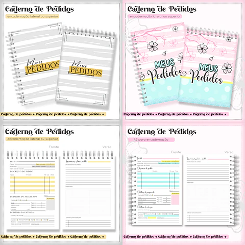 Arquivo Encadernação Caderno de Pedidos