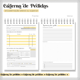 Arquivo Encadernação Caderno de Pedidos