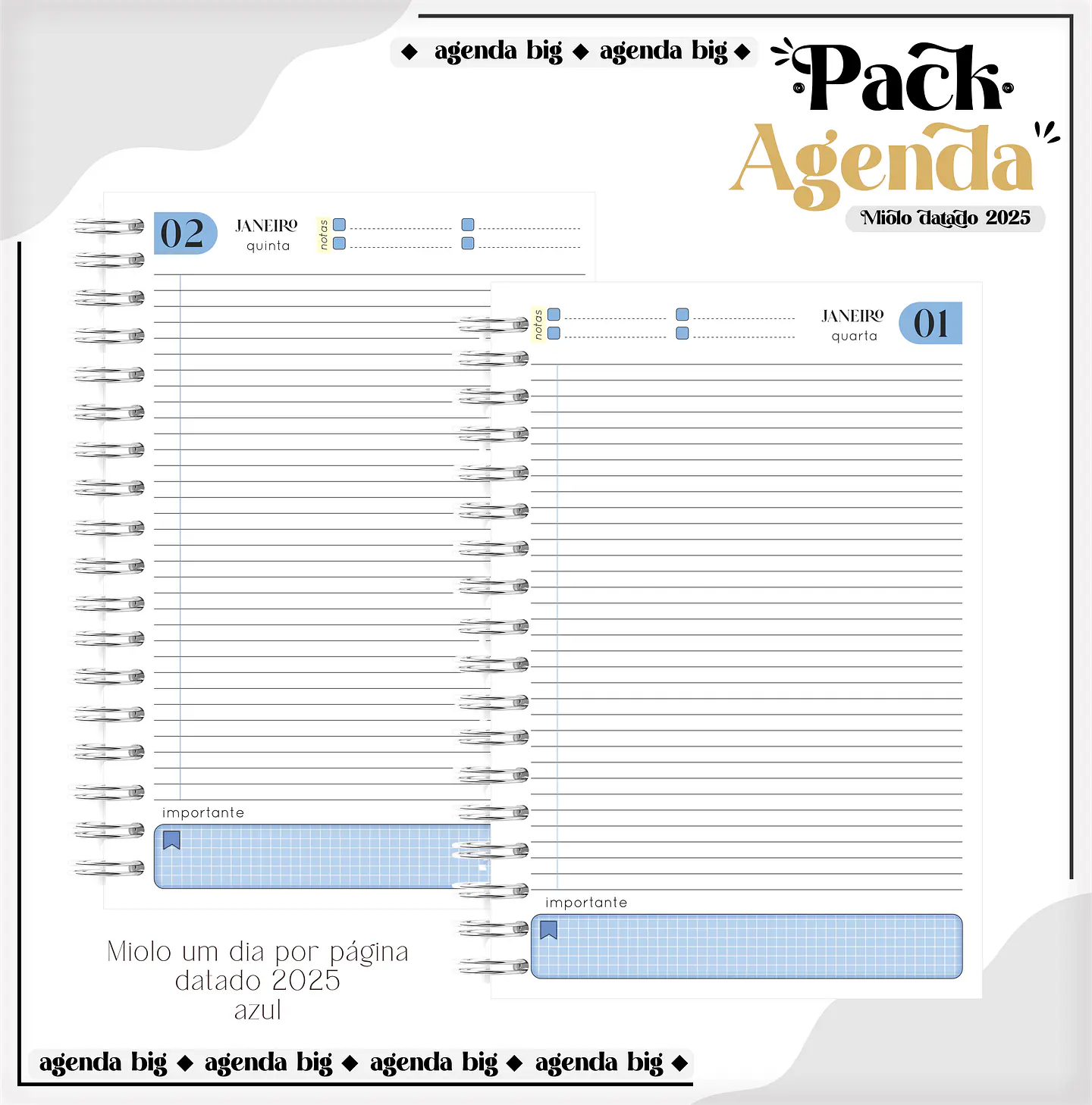 Arquico Pack de Agendas Universitários Masculino 11