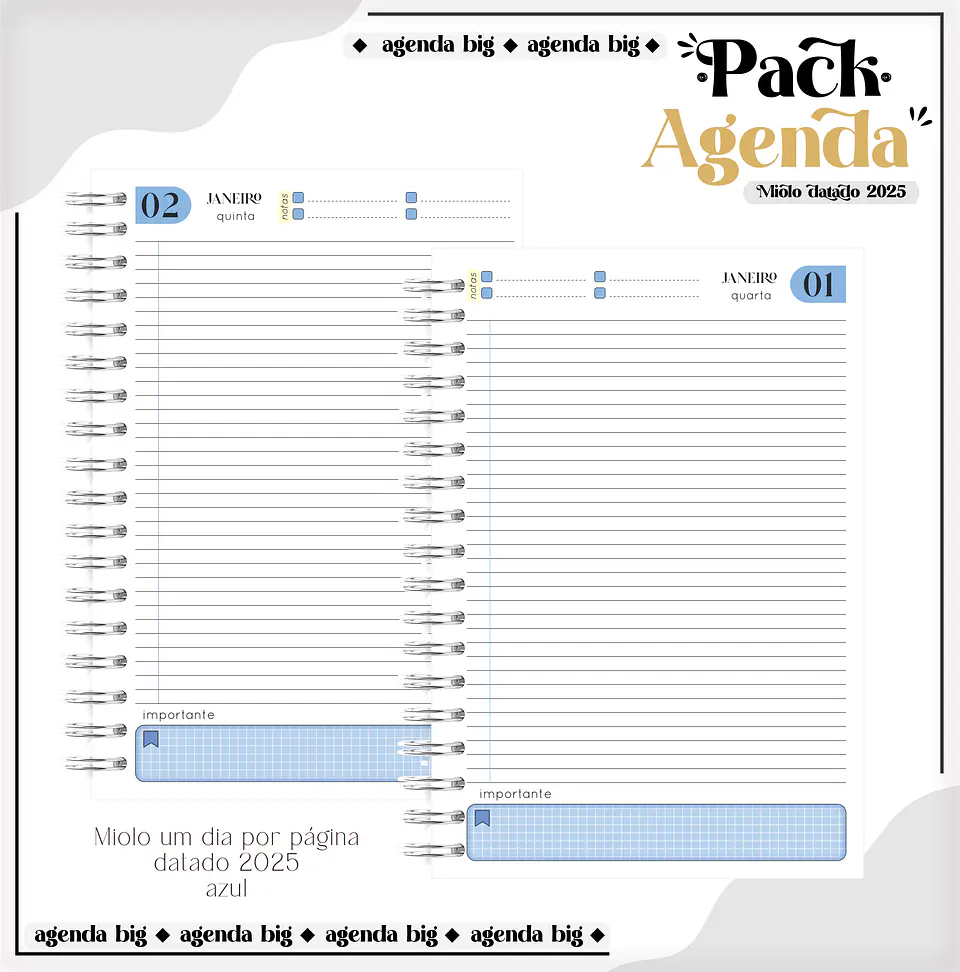 Arquico Pack de Agendas Universitários Masculino 11