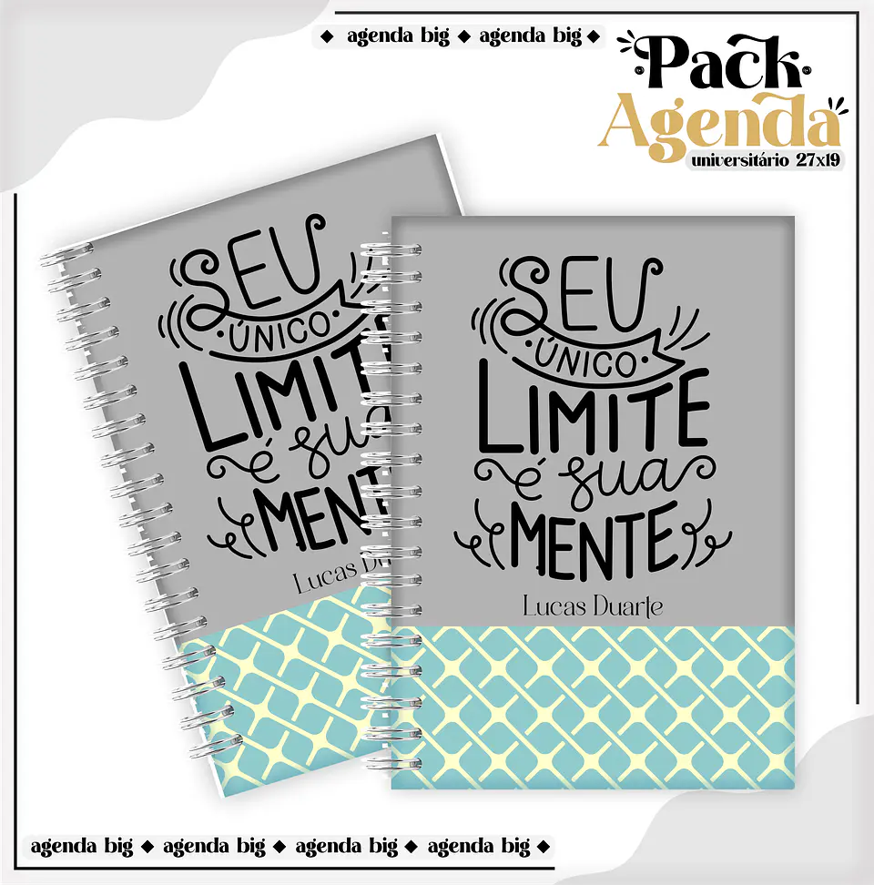 Arquico Pack de Agendas Universitários Masculino 15
