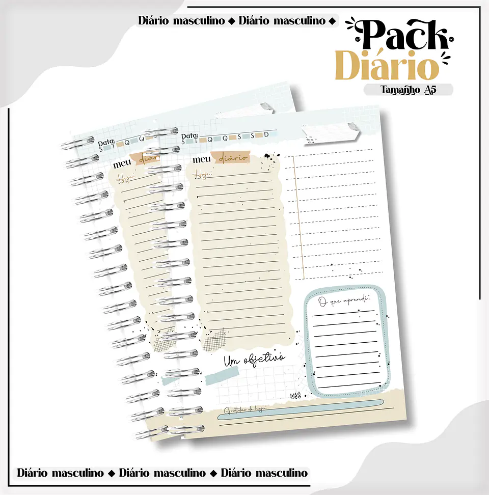 Arquivo Encadernação Diário Masculino 3