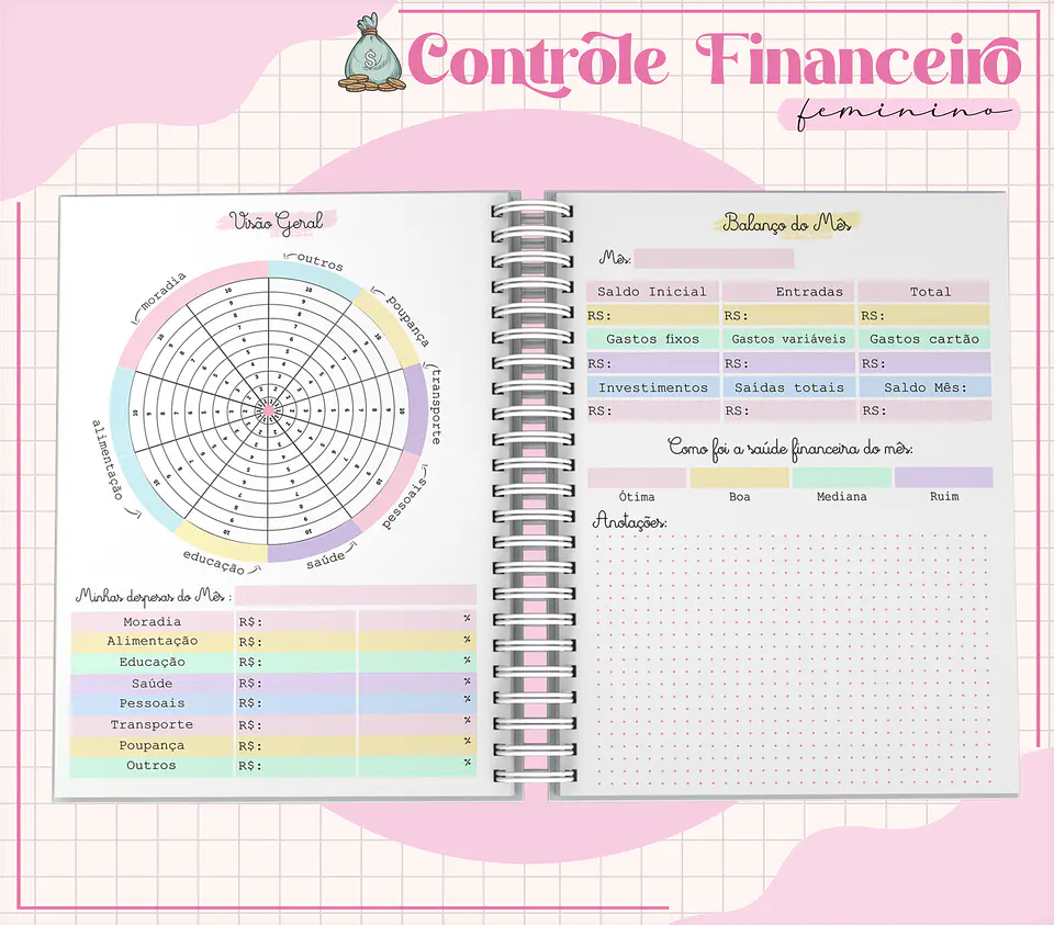 Arquivo Planner Financeiro Feminino 2