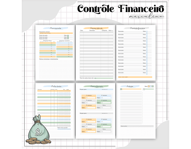 Arquivo Planner Financeiro Masculino