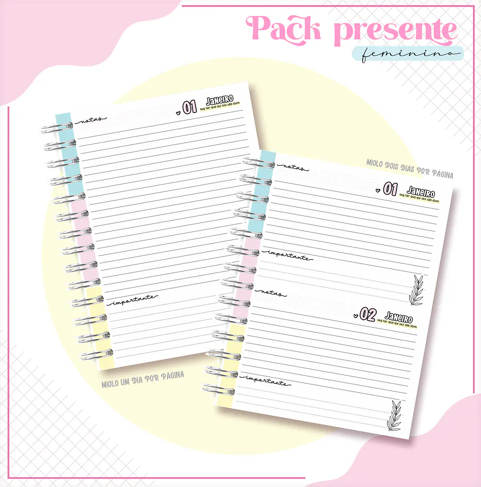 Arquivo Encadernação Kit Agenda Frases Motivacionais 5