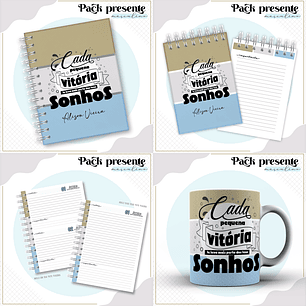 Arquivo Encadernação Kit Agenda Masculina Frases Motivacionais