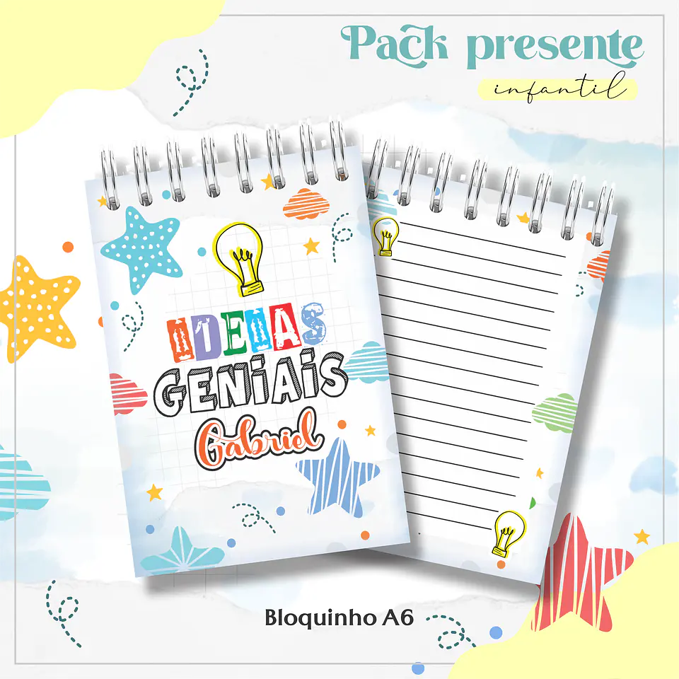 Arquivo Kit Encadernação Diário Infantil 3