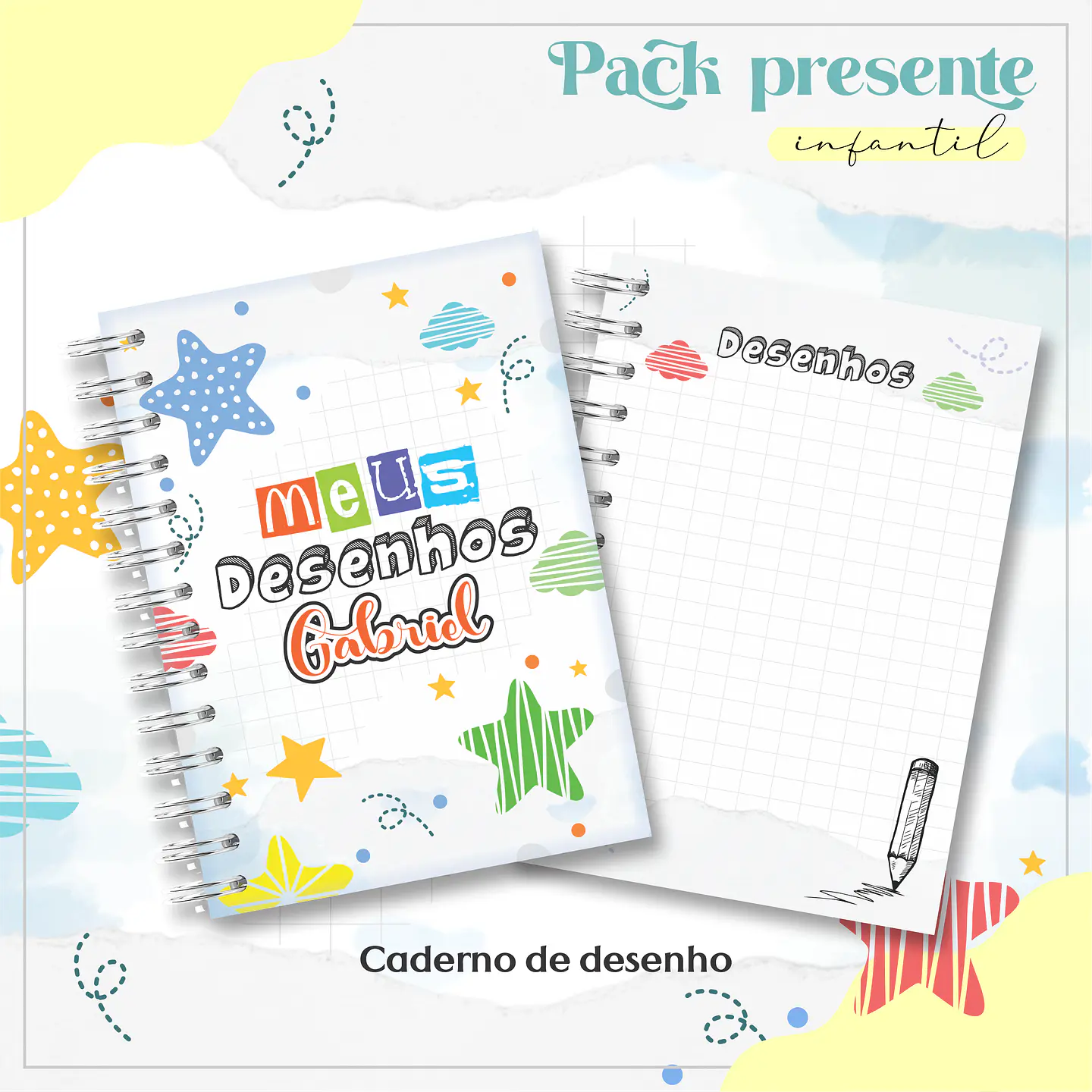 Arquivo Kit Encadernação Diário Infantil 7