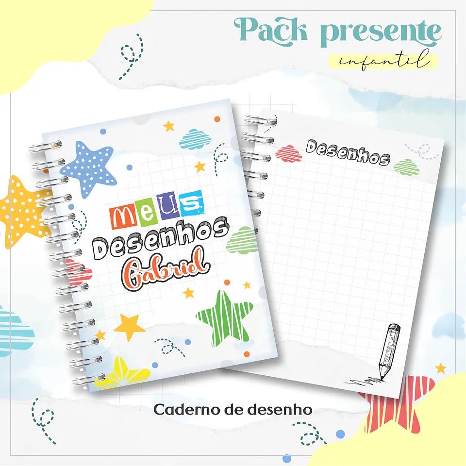 Arquivo Kit Encadernação Diário Infantil 7
