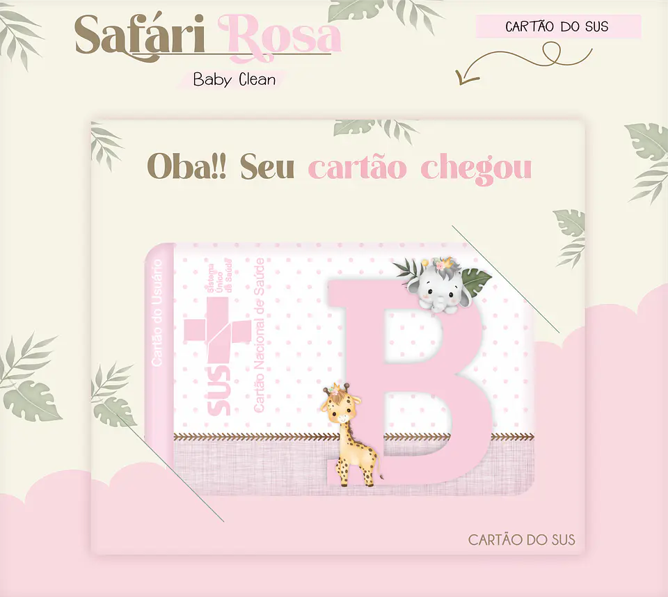 Arquivo Combo Encadernação Baby Safari Rosa 9