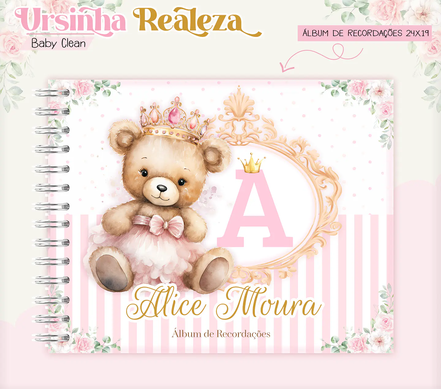 Arquivo Combo Encadernação Baby Ursinha Realeza 7