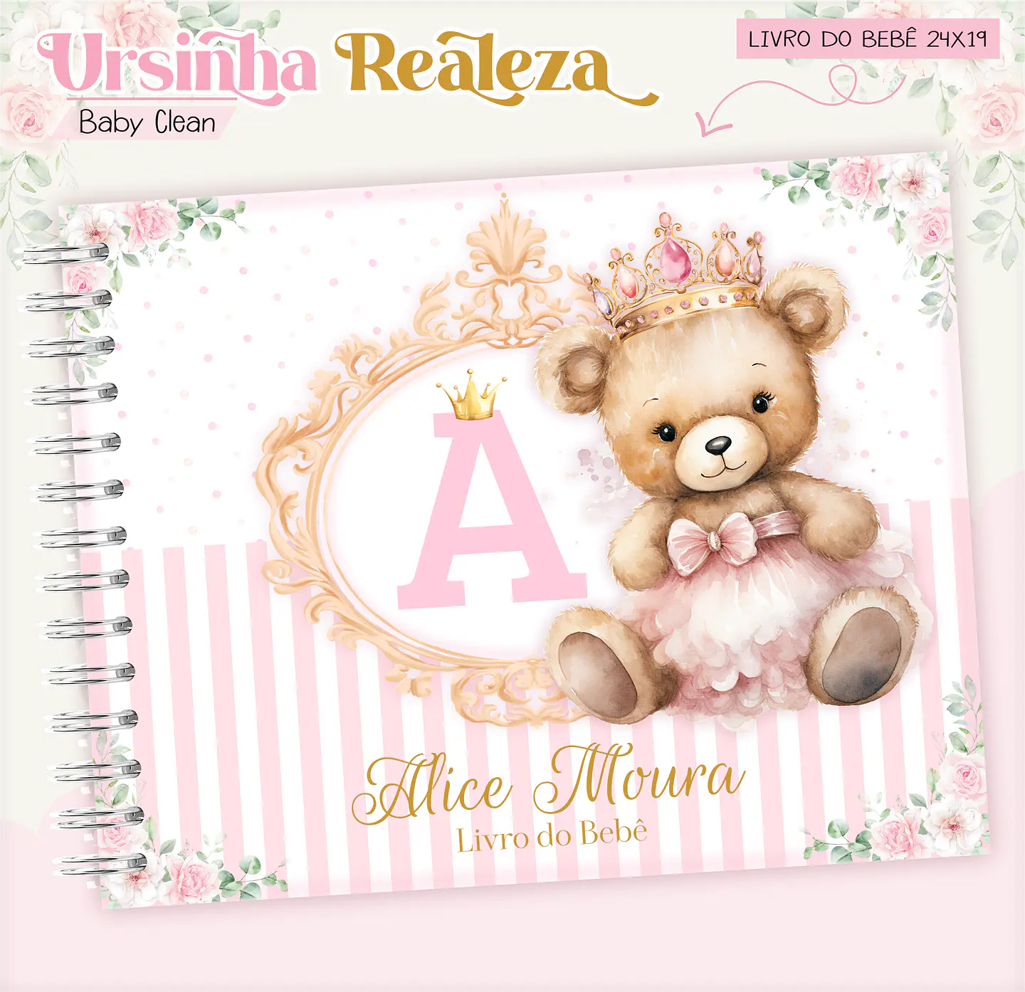 Arquivo Combo Encadernação Baby Ursinha Realeza 11