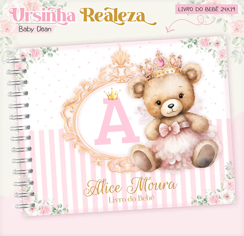 Arquivo Combo Encadernação Baby Ursinha Realeza 11