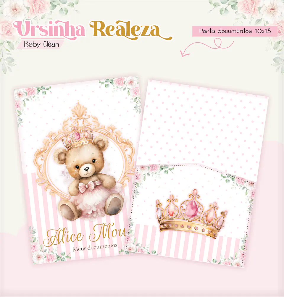 Arquivo Combo Encadernação Baby Ursinha Realeza 12