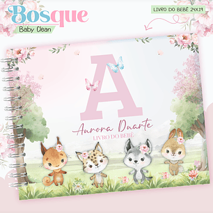 Arquivo Combo Encadernação Baby Bosque Aquarela