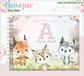 Arquivo Combo Encadernação Baby Bosque Aquarela - Thumbnail 6
