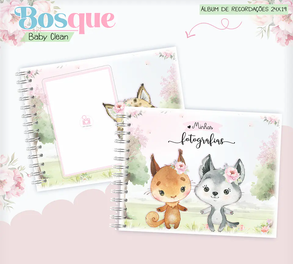 Arquivo Combo Encadernação Baby Bosque Aquarela 7