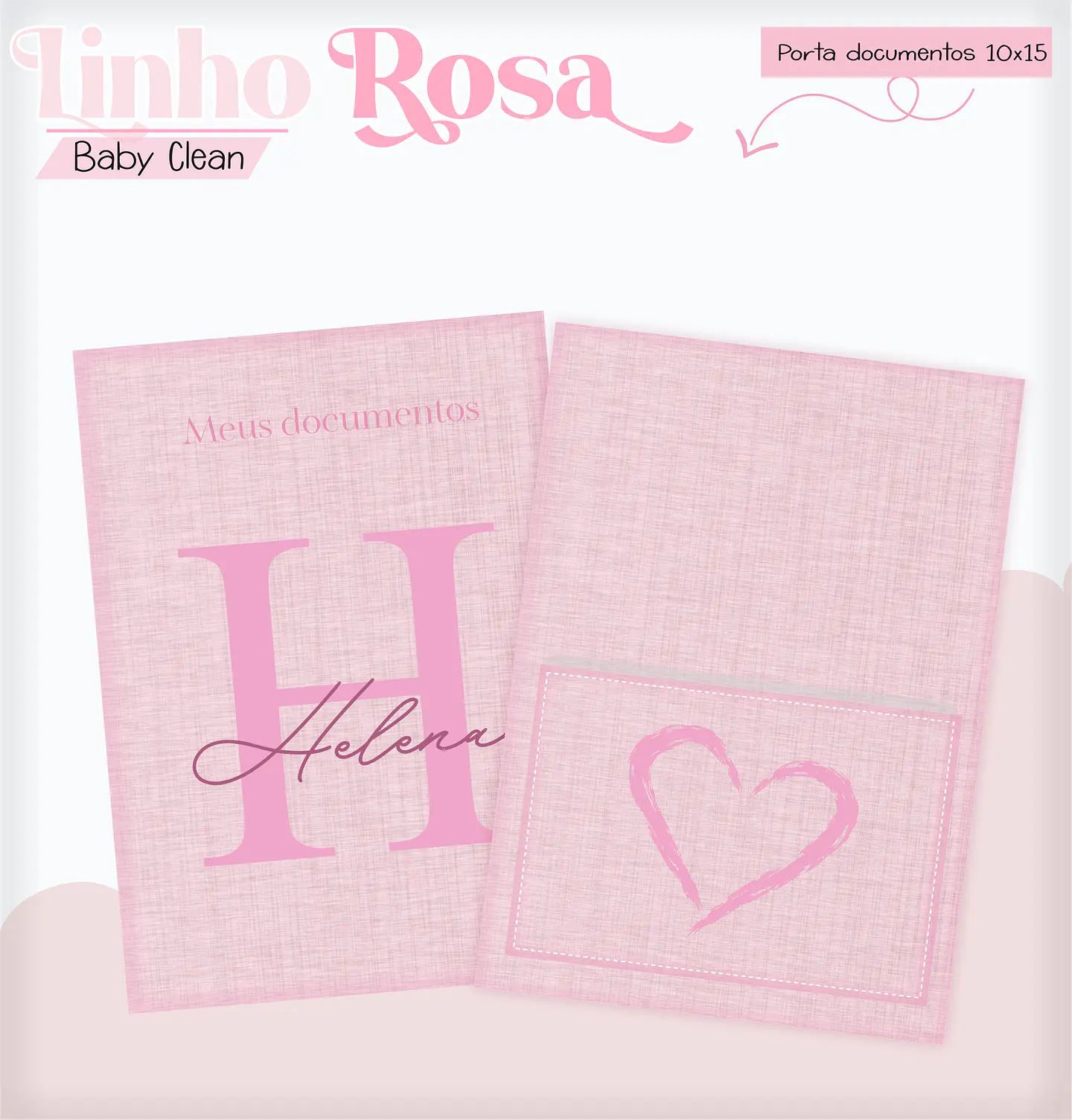 Arquivo Combo Encadernação Baby Linho Alfabeto Rosa 2