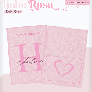 Arquivo Combo Encadernação Baby Linho Alfabeto Rosa