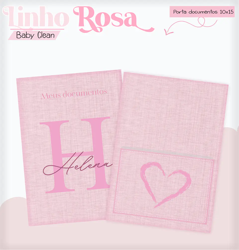 Arquivo Combo Encadernação Baby Linho Alfabeto Rosa 2