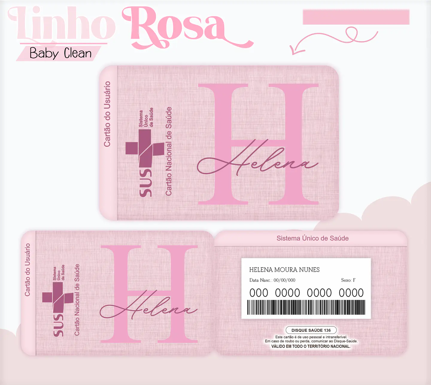 Arquivo Combo Encadernação Baby Linho Alfabeto Rosa 7