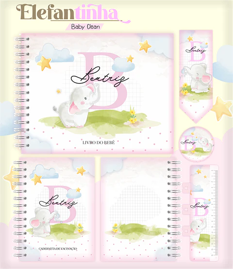 Arquivo Combo Encadernação Baby Elefantinha Alfabeto