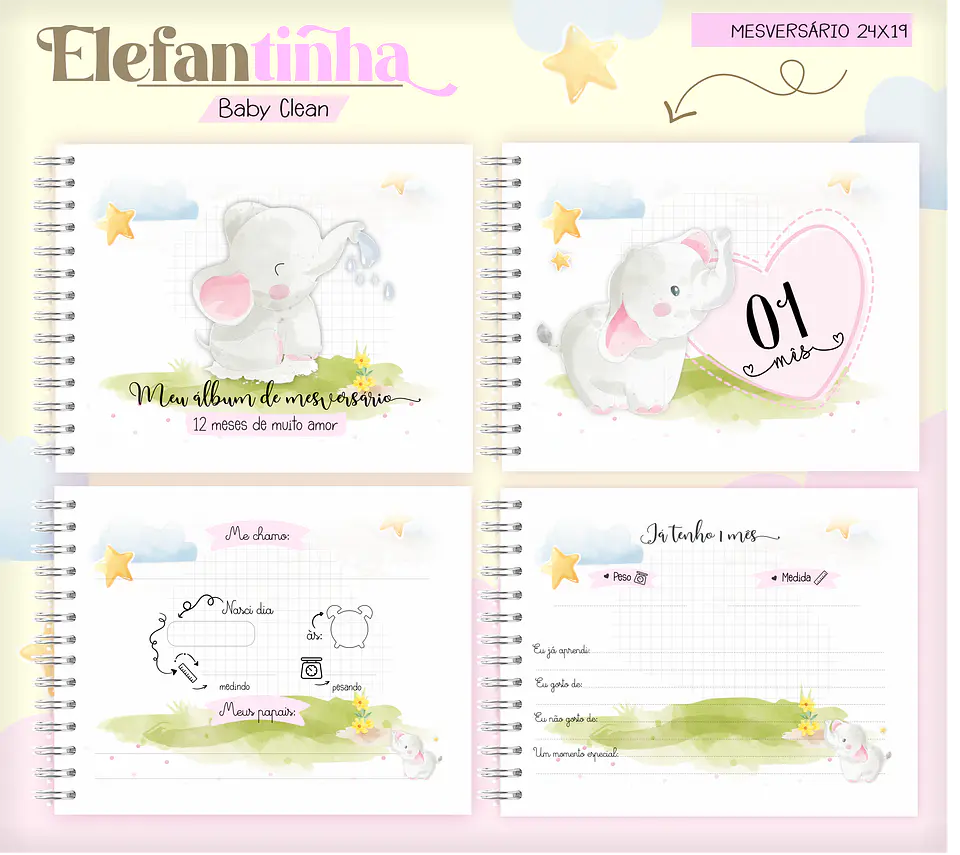 Arquivo Combo Encadernação Baby Elefantinha Alfabeto 11