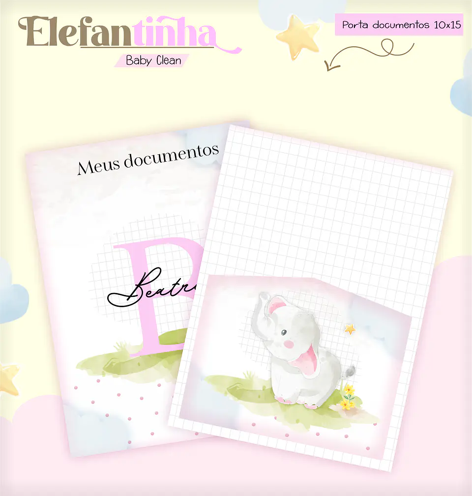 Arquivo Combo Encadernação Baby Elefantinha Alfabeto 16