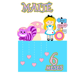 Arquivo Topo de Bolo Alice no País das Maravilhas - EM CAMADAS