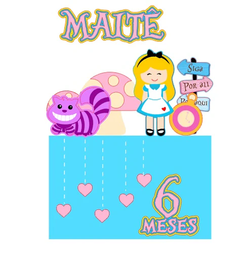 Arquivo Topo de Bolo Alice no País das Maravilhas - EM CAMADAS