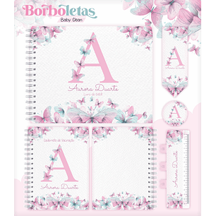 Arquivo Combo Encadernação Baby Jardim Borboletas Alfabeto