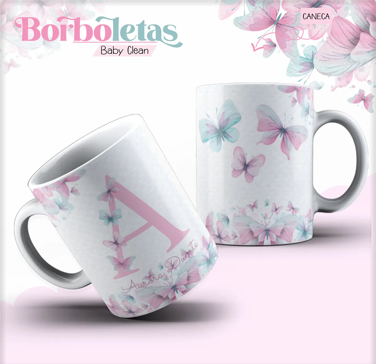 Arquivo Combo Encadernação Baby Jardim Borboletas Alfabeto 3