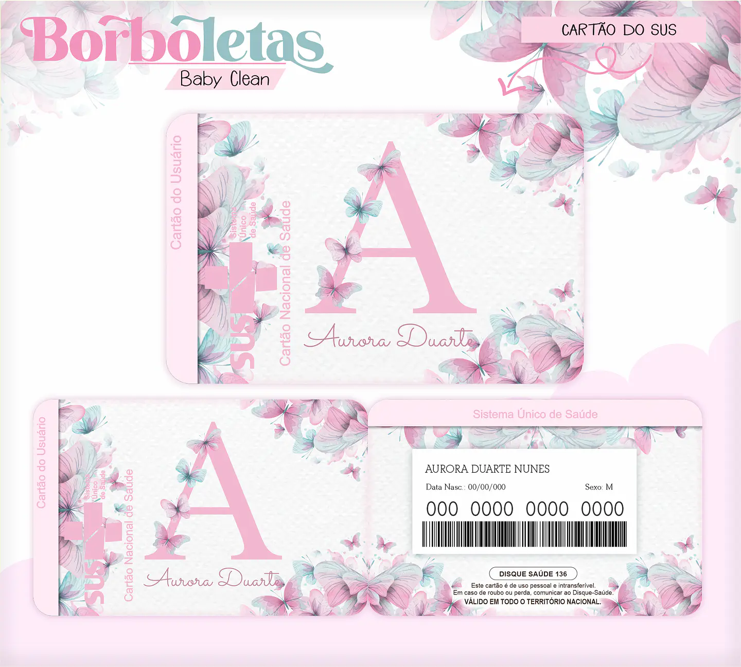 Arquivo Combo Encadernação Baby Jardim Borboletas Alfabeto 6