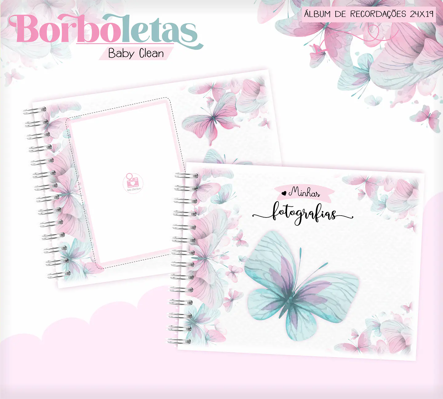 Arquivo Combo Encadernação Baby Jardim Borboletas Alfabeto 9