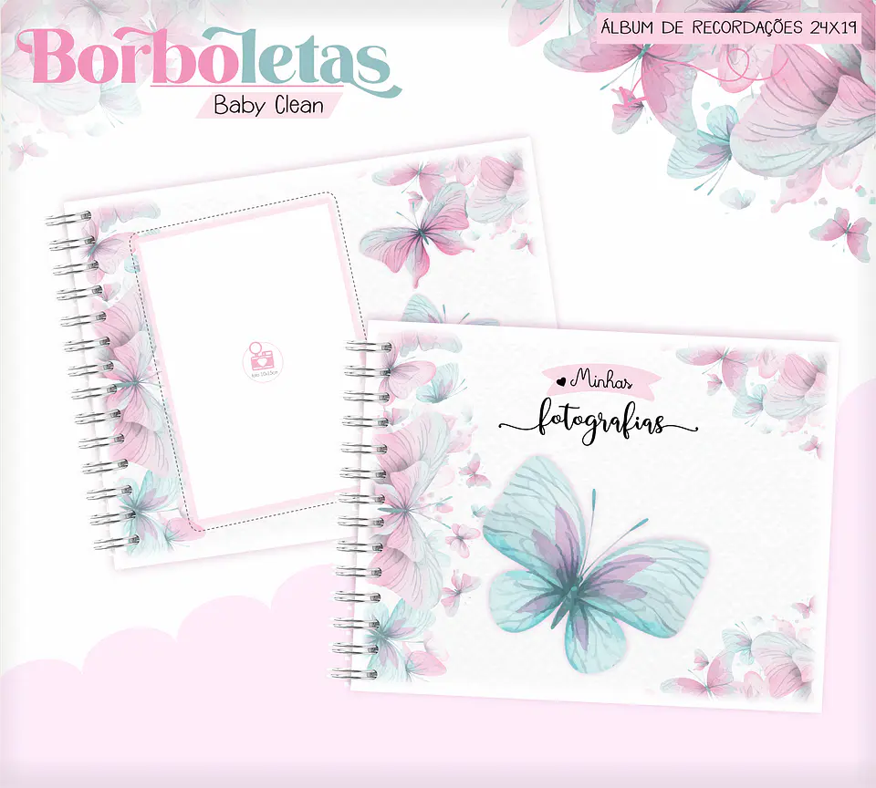 Arquivo Combo Encadernação Baby Jardim Borboletas Alfabeto 9