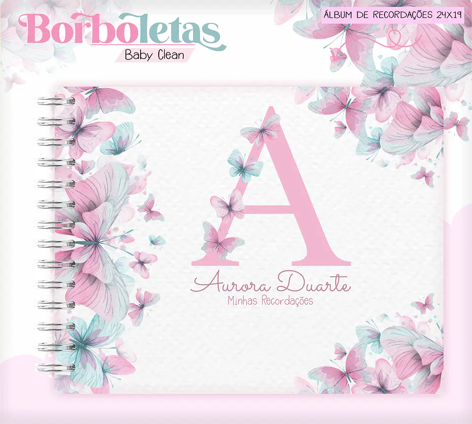 Arquivo Combo Encadernação Baby Jardim Borboletas Alfabeto 10