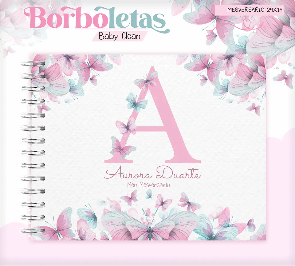 Arquivo Combo Encadernação Baby Jardim Borboletas Alfabeto 12