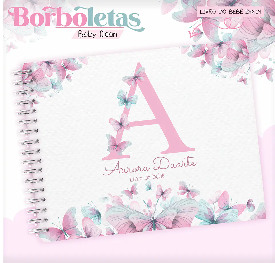 Arquivo Combo Encadernação Baby Jardim Borboletas Alfabeto 14