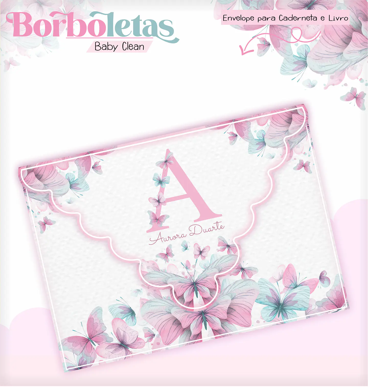 Arquivo Combo Encadernação Baby Jardim Borboletas Alfabeto 15