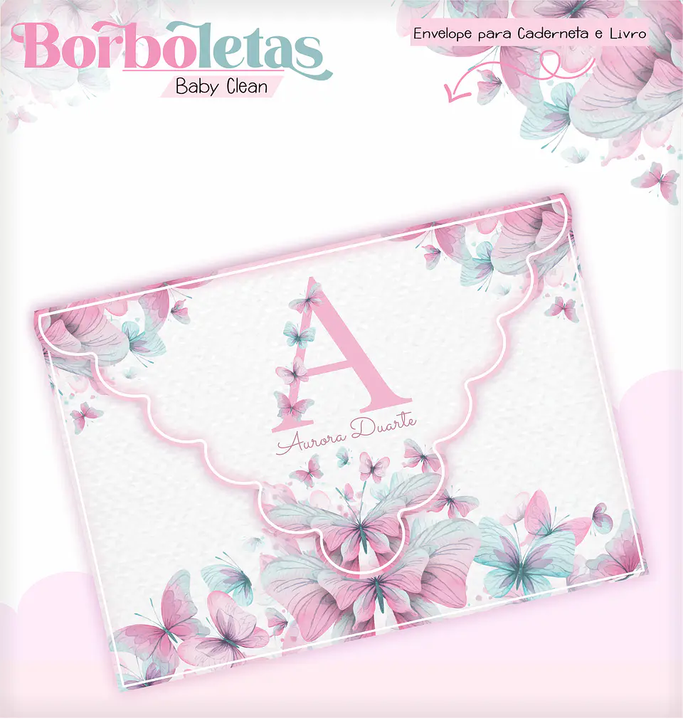 Arquivo Combo Encadernação Baby Jardim Borboletas Alfabeto 15