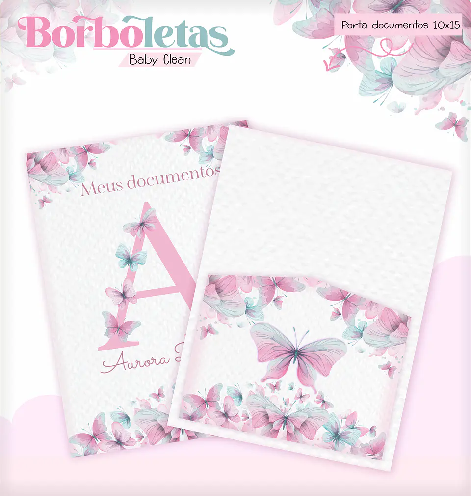 Arquivo Combo Encadernação Baby Jardim Borboletas Alfabeto 17