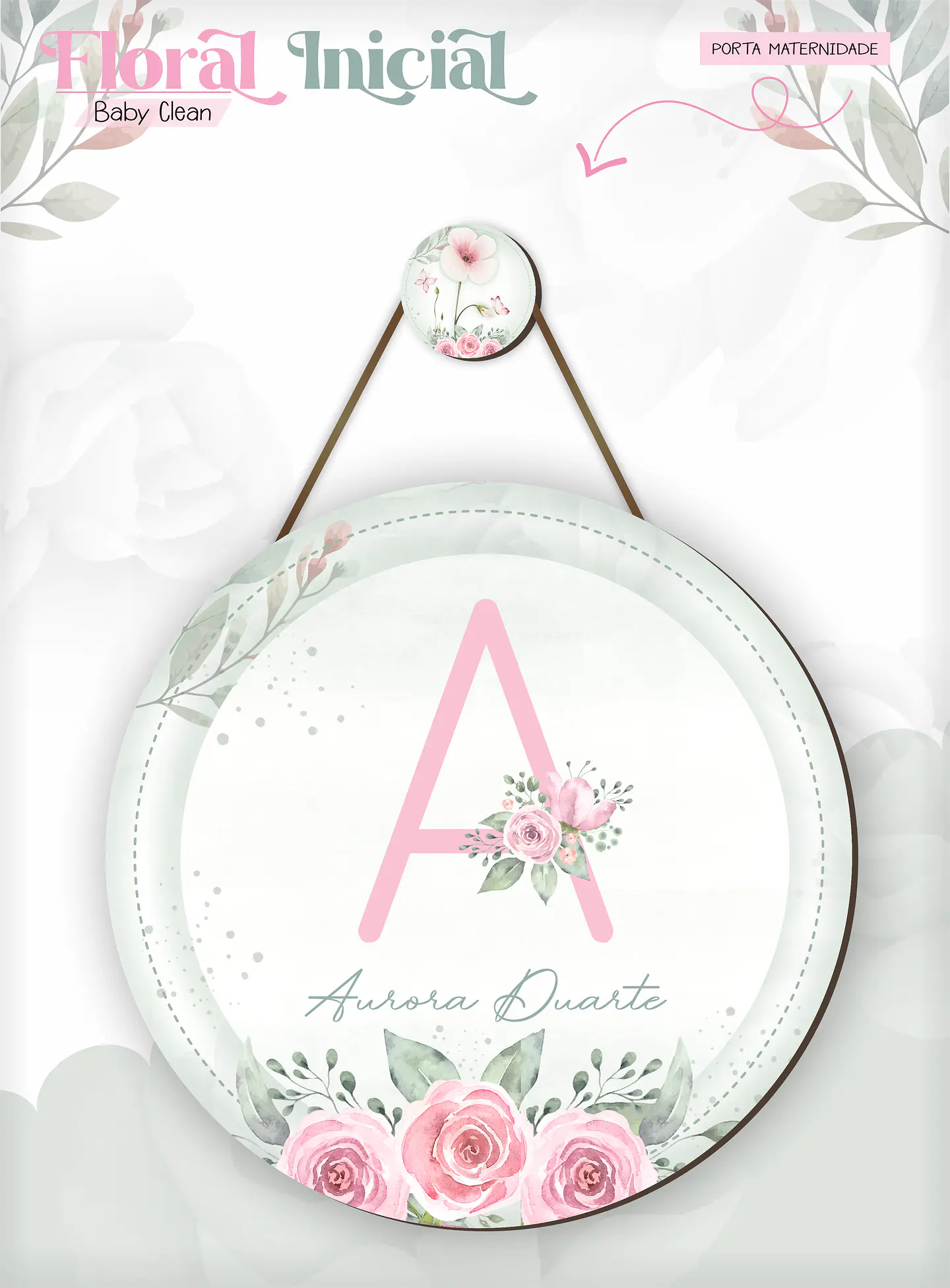 Arquivo Combo Encadernação Baby Jardim Floral Delicado Alfabeto 3