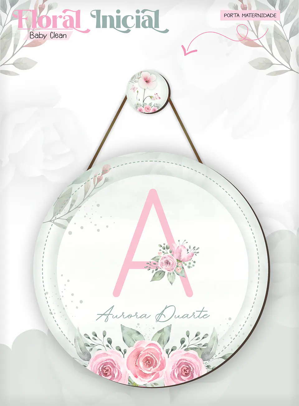 Arquivo Combo Encadernação Baby Jardim Floral Delicado Alfabeto 3