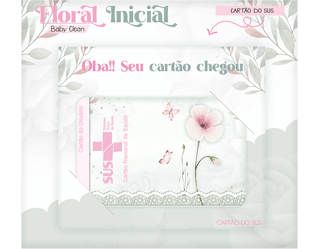 Arquivo Combo Encadernação Baby Jardim Floral Delicado Alfabeto