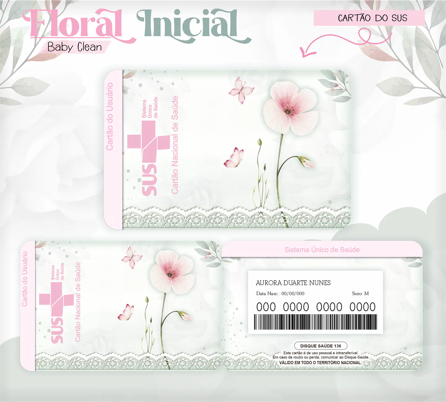 Arquivo Combo Encadernação Baby Jardim Floral Delicado Alfabeto 7