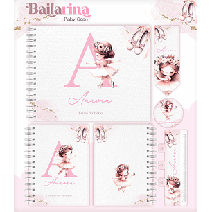Arquivo Combo Encadernação Baby Bailarina Alfabeto